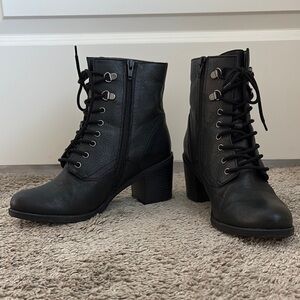 Black Leather Ankle Boots
